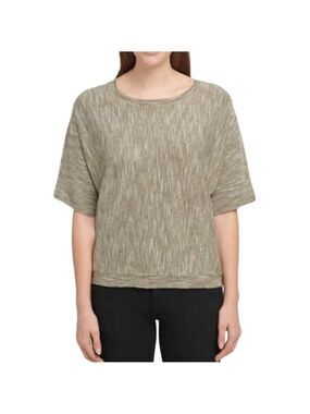 DKNY MARLED SAGE SHORT SLEEVE LIGHTWEIGHT SWEATER LIKE NEW! SIZE LARGE